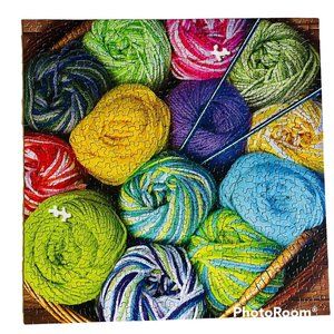 Springboks 500 Piece Jigsaw Puzzle Colorful Yarn 2021 Made in USA 20”x20”